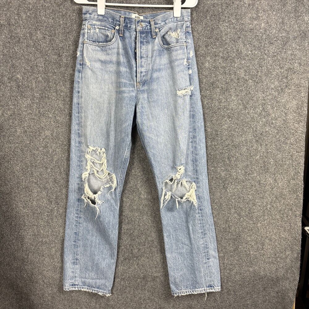 AGOLDE  Jeans Womens Size 26 Blue distroyed Straight
